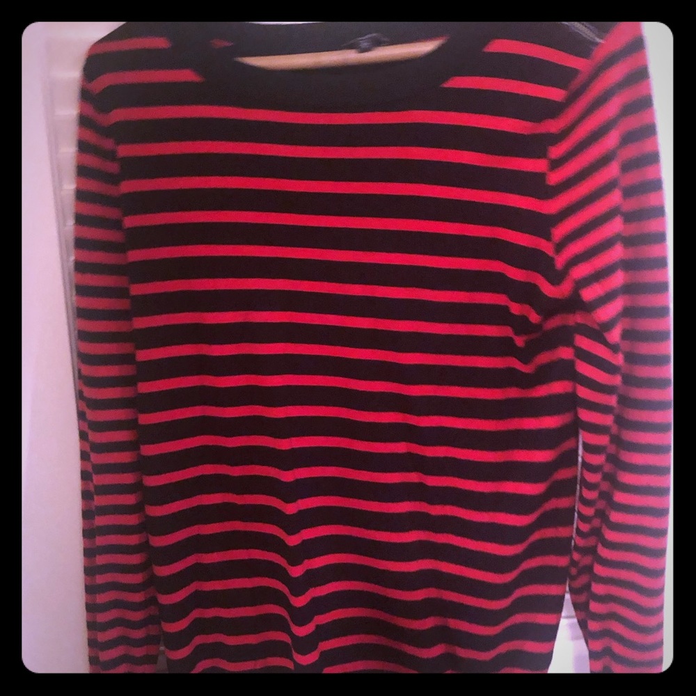 Black and red striped sweater
